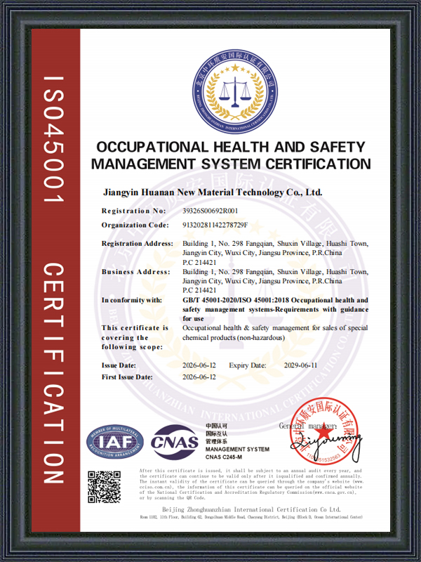 Occupational Health And Safety Management System Certification